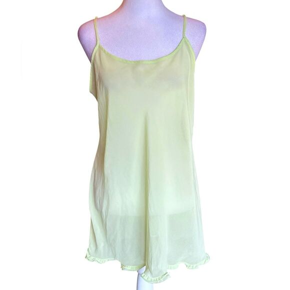 Victorias Secret Mint Green Sheer Slip Dress Lingerie Womens Size Medium - Picture 1 of 7
